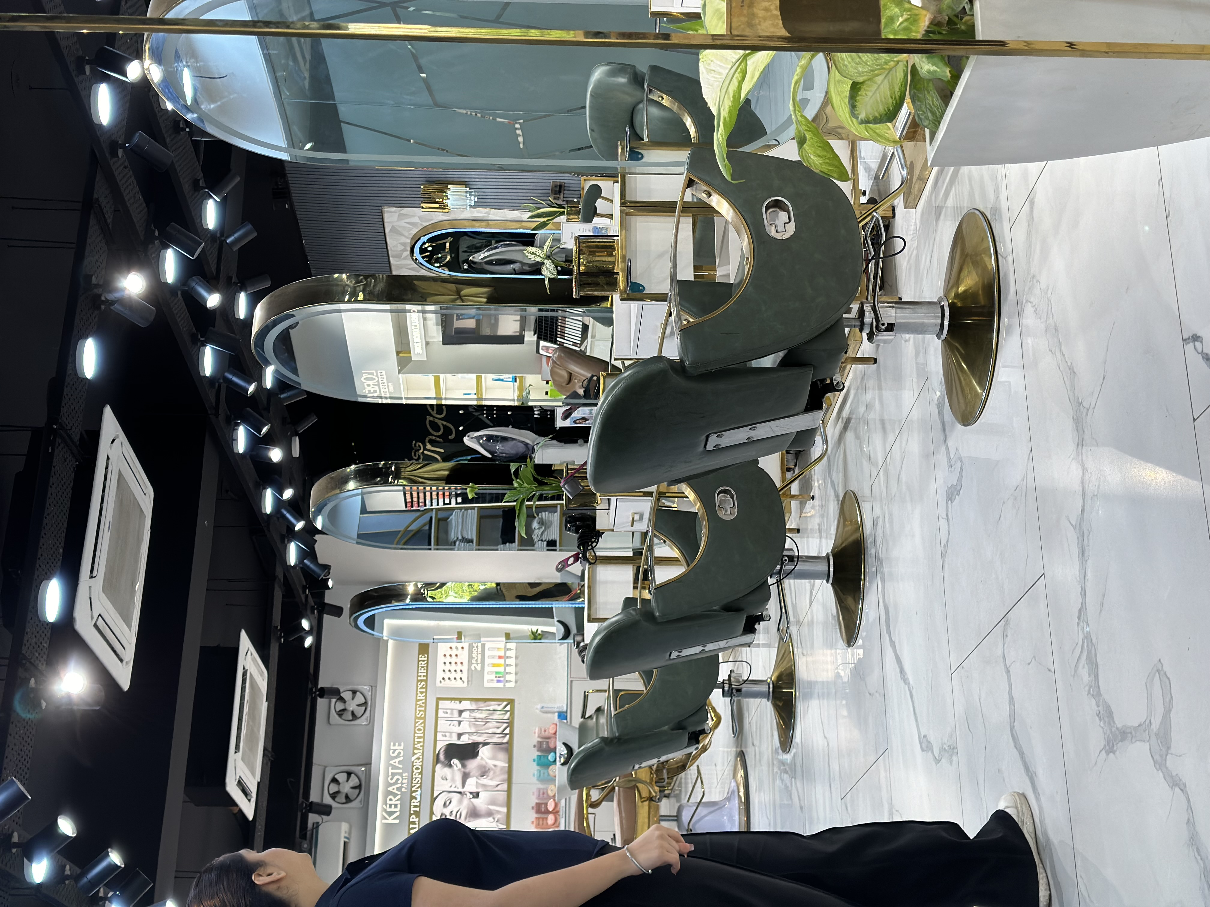 Styling chairs and mirrors at Tress Lounge